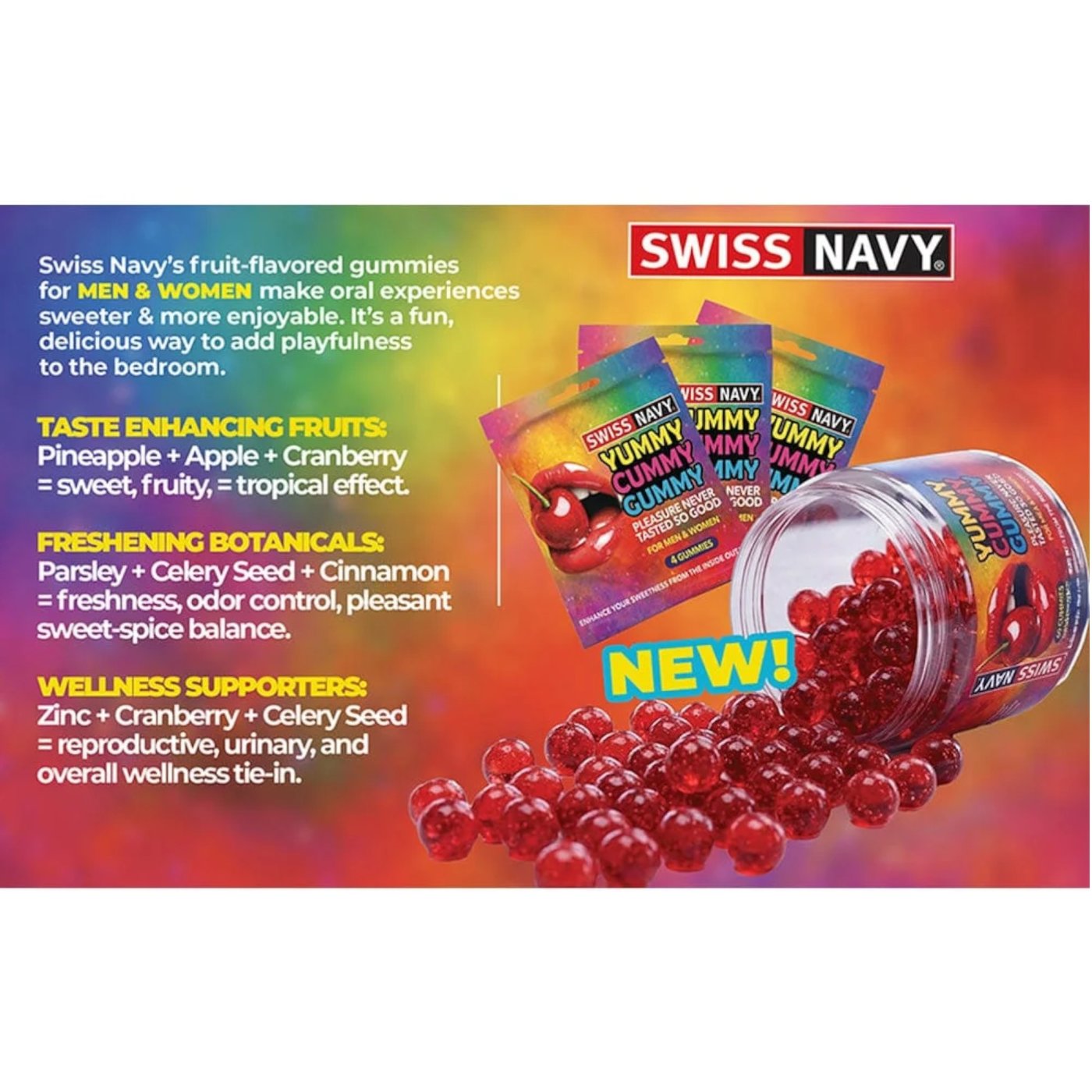 Swiss Navy Yummy Cummy Gummy Sex Gummies (60 Pack)