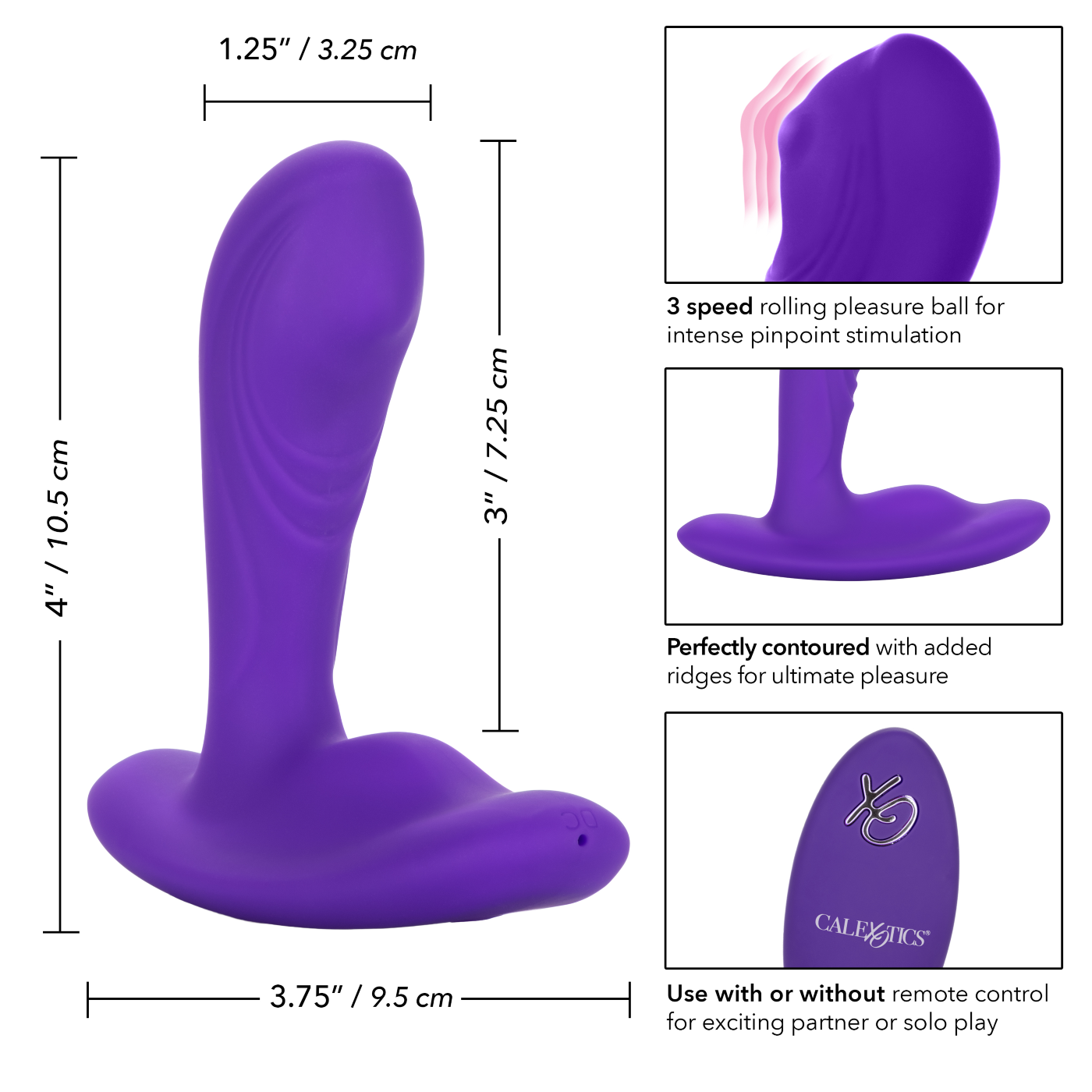 CalExotics Silicone Remote Pinpoint Pleaser G-Spot and Anal Vibrator 