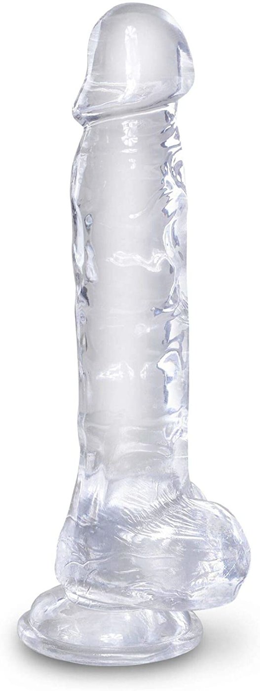 King Cock Cock with Balls Transparent 8in
