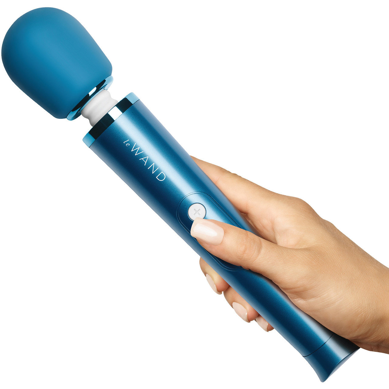 Le Wand  Petite Mini Rechargeable Massage Wand Vibrator Blue