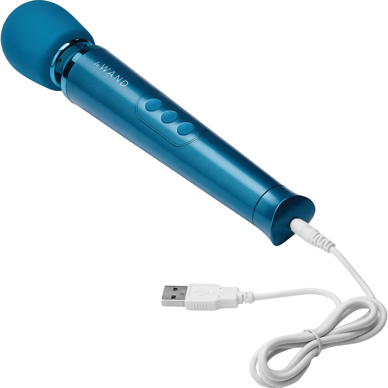 Le Wand  Petite Mini Rechargeable Massage Wand Vibrator Blue