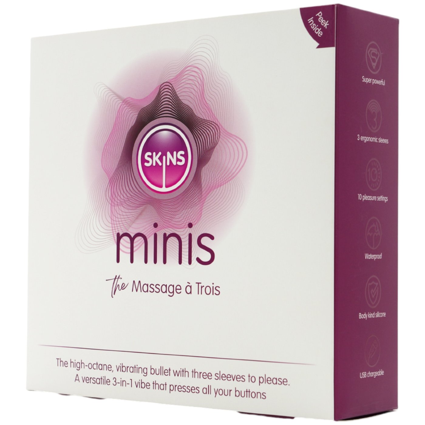 Skins Minis Massage A Trois Sexual Play Toys Kit (4 piece) 