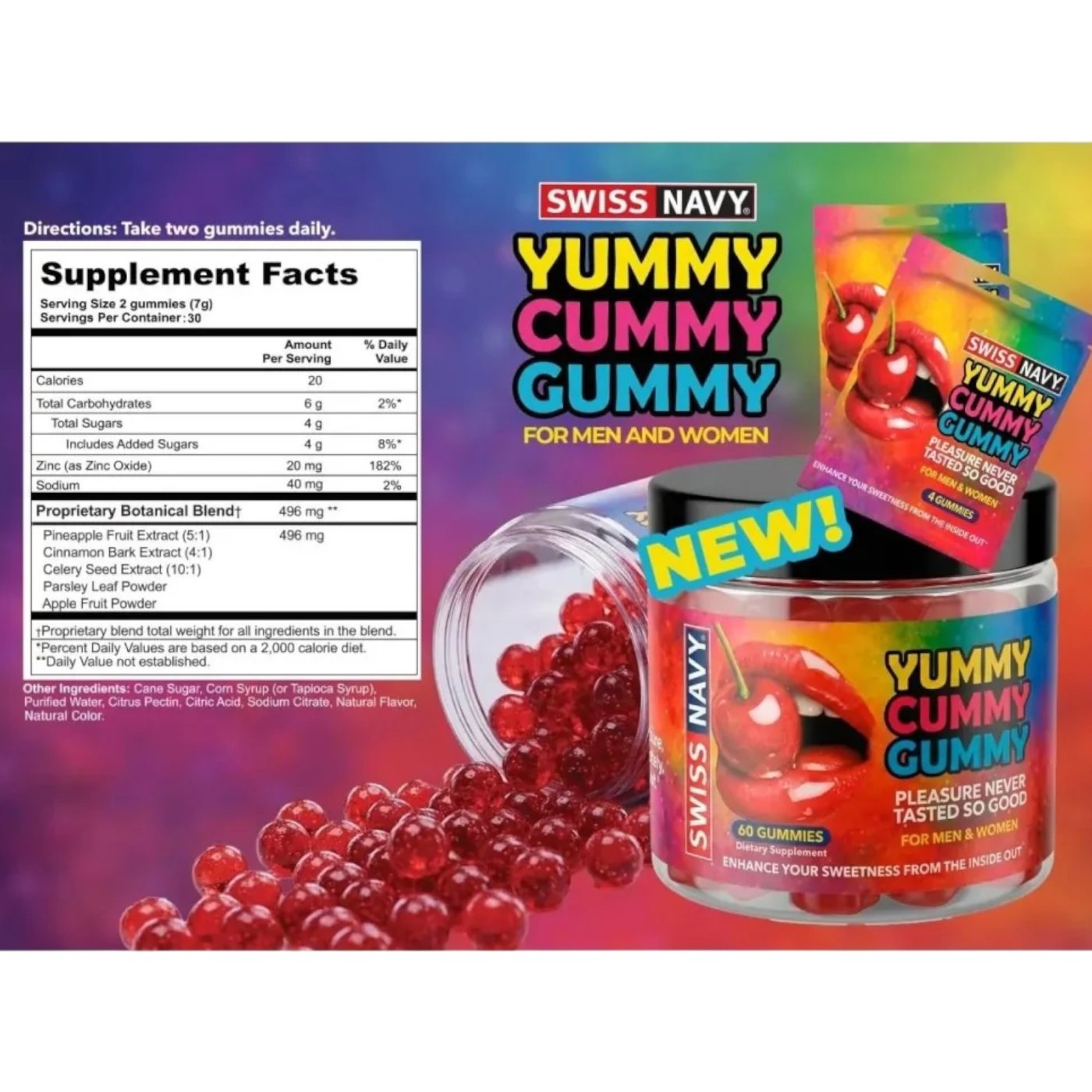 Swiss Navy Yummy Cummy Gummy Sex Gummies (4 Pack)