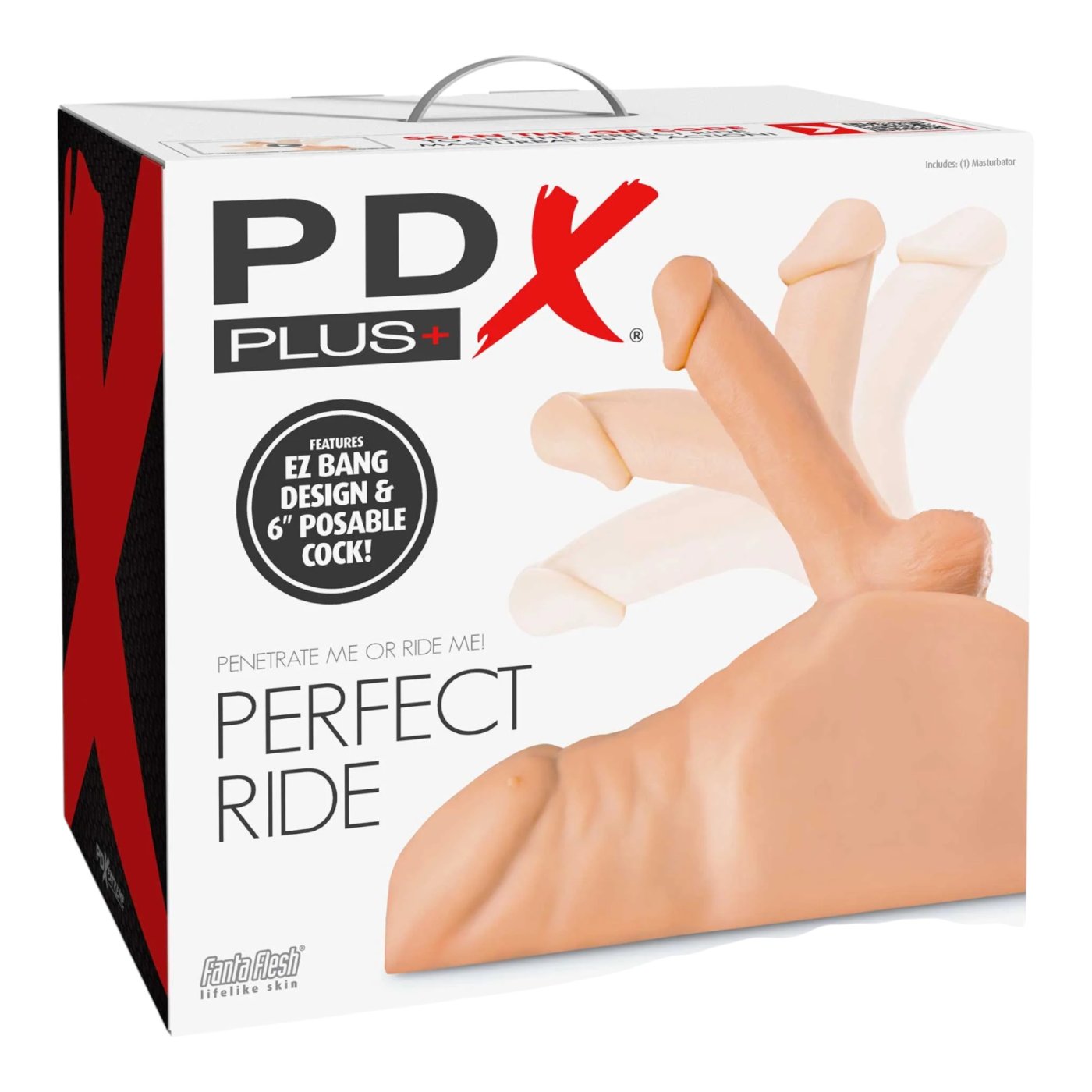 PDX Plus Perfect Ride Male Sex Doll Torso with Posable 6-Inch Dildo Light