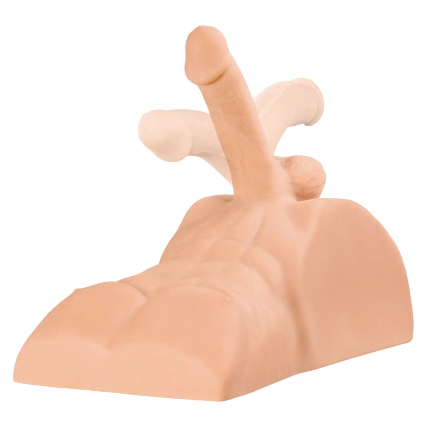 PDX Plus Perfect Ride Male Sex Doll Torso with Posable 6-Inch Dildo Light