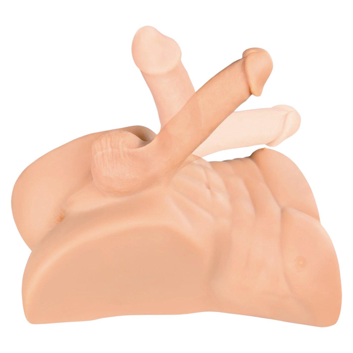 PDX Plus Perfect Ride Male Sex Doll Torso with Posable 6-Inch Dildo Light