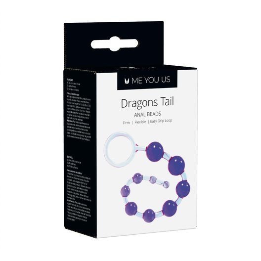 Me You Us Dragonz Tail Anal Beads Violet 10 Inch