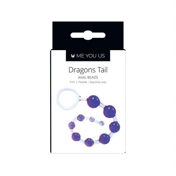 Me You Us Dragonz Tail Anal Beads Violet 10 Inch