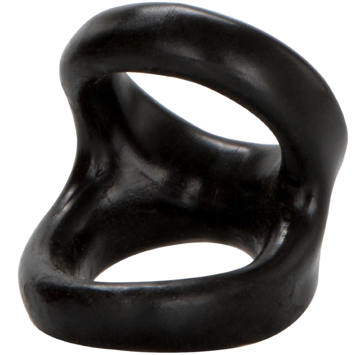 COLT Snug Tugger Double Cock Ring with Scrotum Support Black