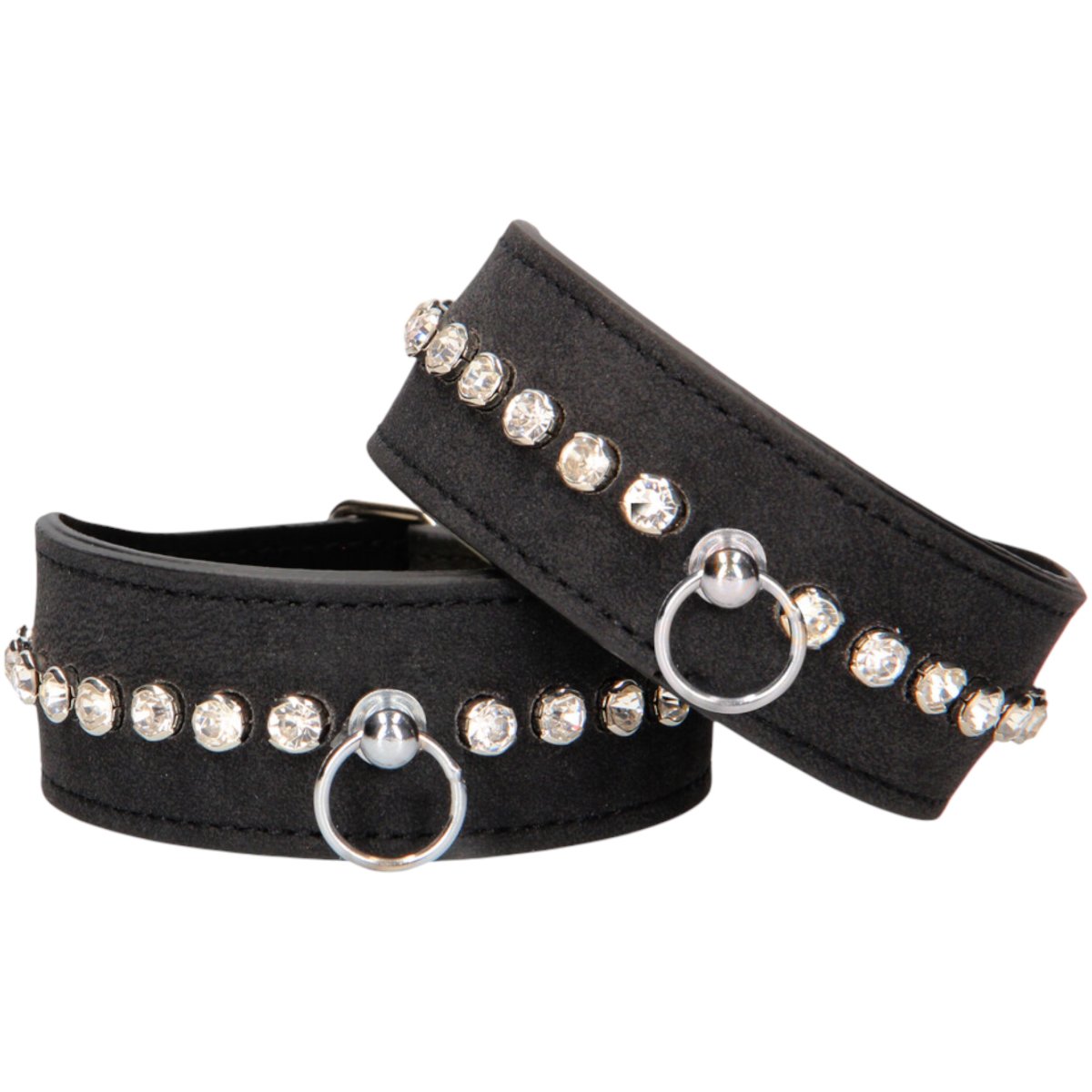 Ouch Diamond Studded Wrist Cuffs