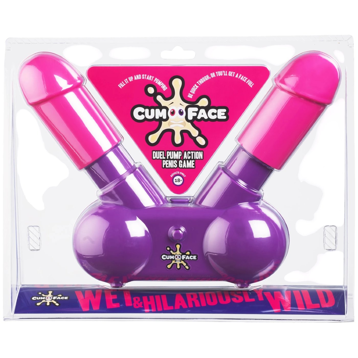 Play Wiv Me Cum Face Duel Pump Action Penis Game