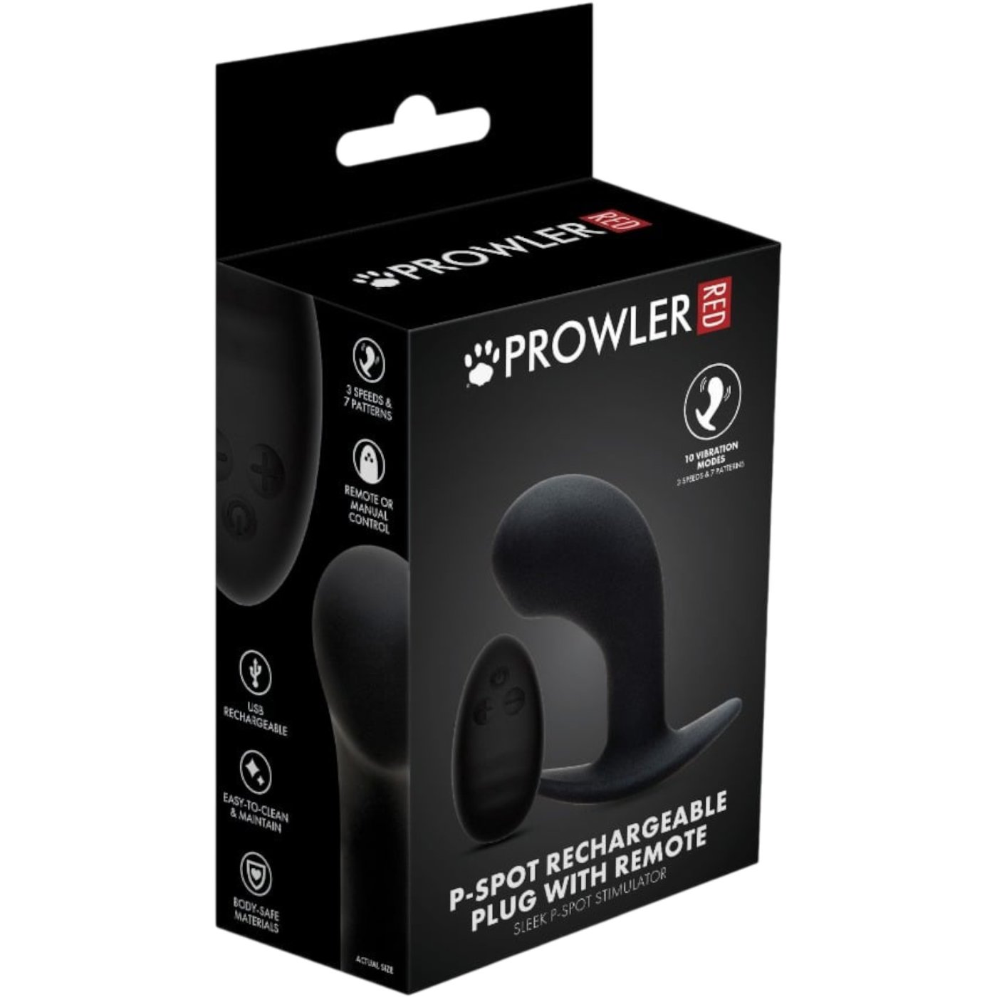 Prowler RED P-Spot Rechargeable Vibrating Butt Plug with Remote