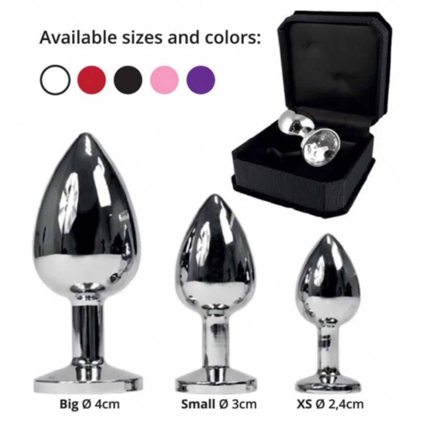 Rimba Small Stainless Steel Jewelled Butt Plug