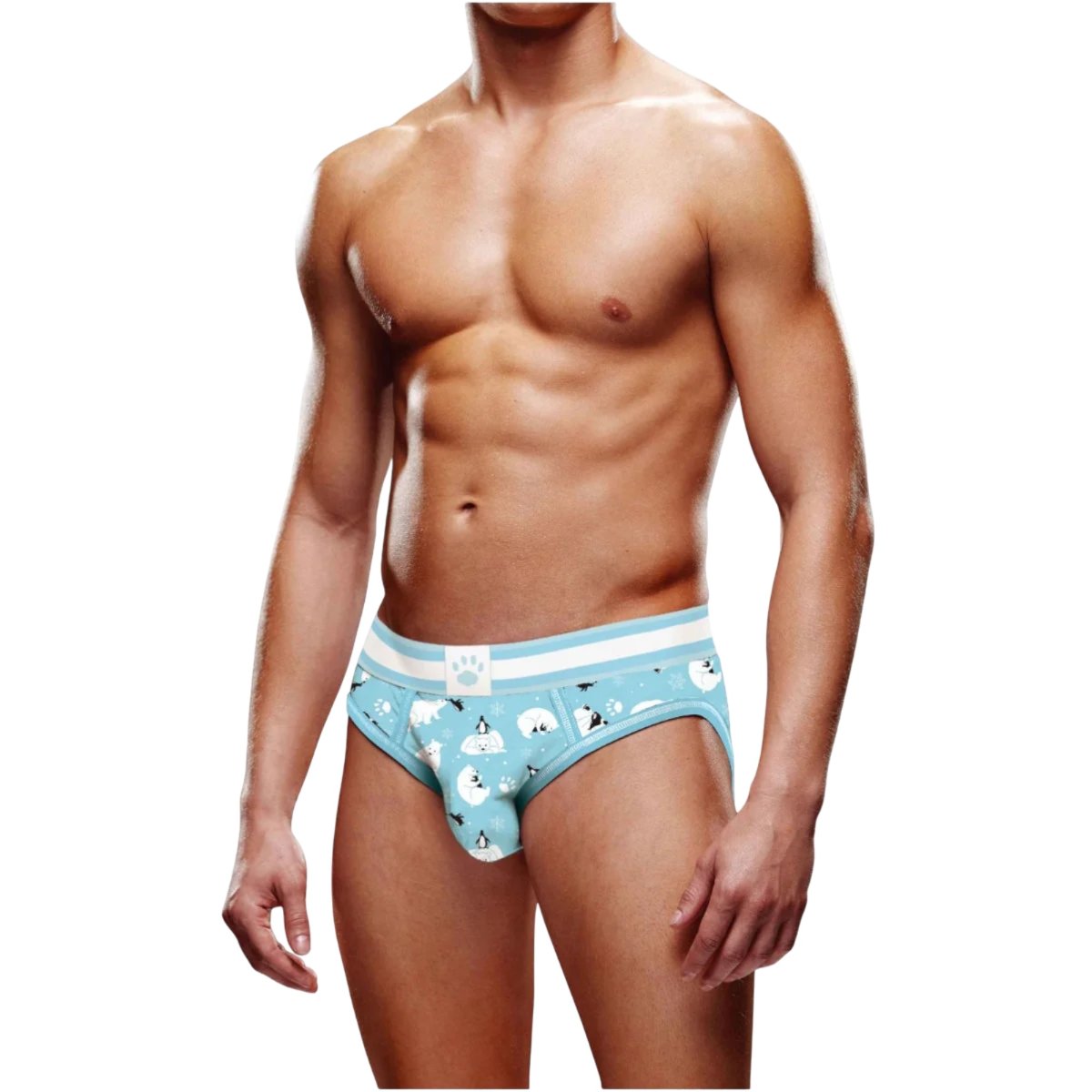 Prowler Winter Animals Backless Brief Blue &amp; White, XS – Prowler
