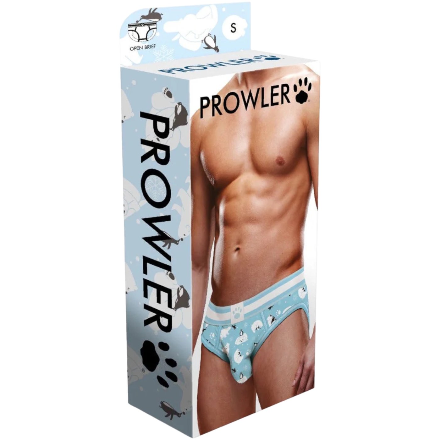 Prowler Winter Animals Backless Brief Blue & White