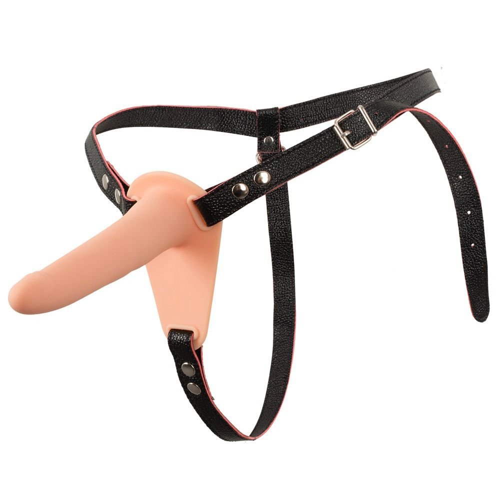 Soft Touch Silicone Rechargeable Vibrating Strap-On 5.5 Inch