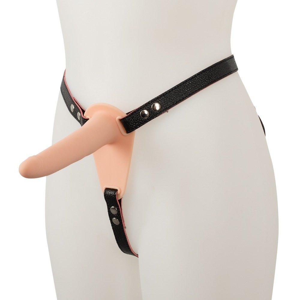 Soft Touch Silicone Rechargeable Vibrating Strap-On 5.5 Inch