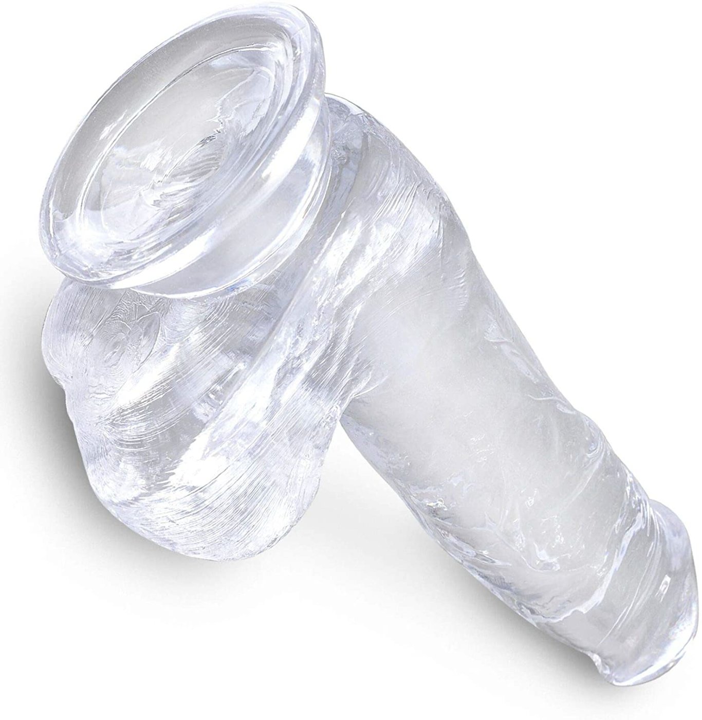 King Cock Cock with Balls Transparent 6in