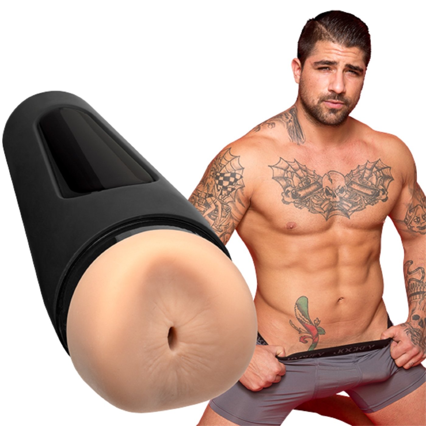 Man Squeeze Ryan Bones ULTRASKYN Ass Male Masturbator