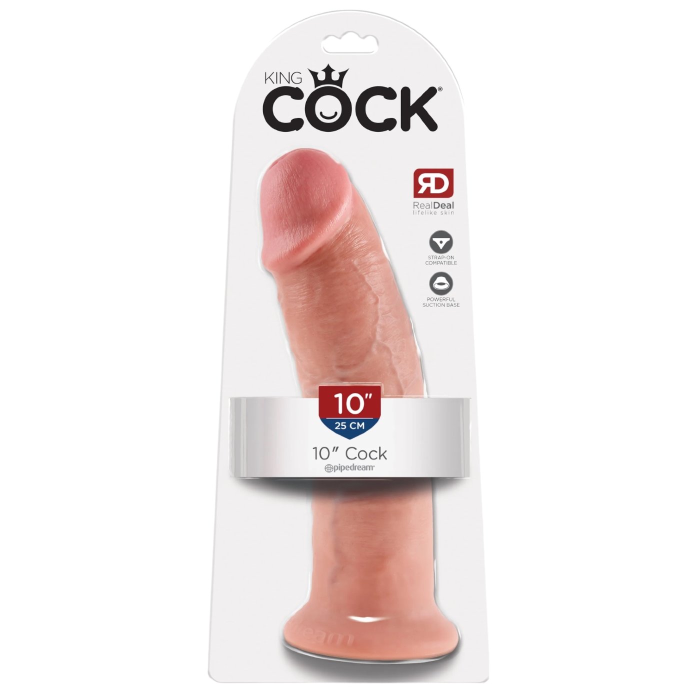 King Cock Realistic Girthy Suction Cup Dildo 10 Inch