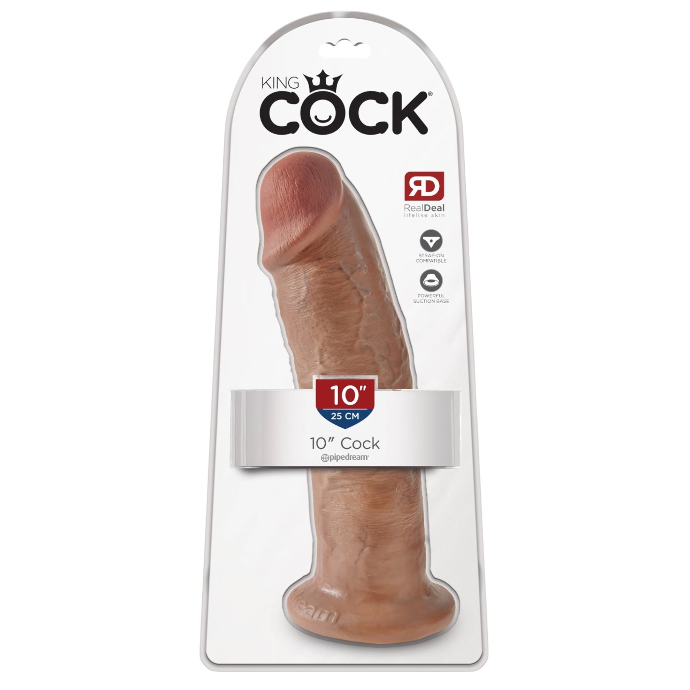 King Cock 10-Inch Girthy Realistic Dildo with Suction Cup