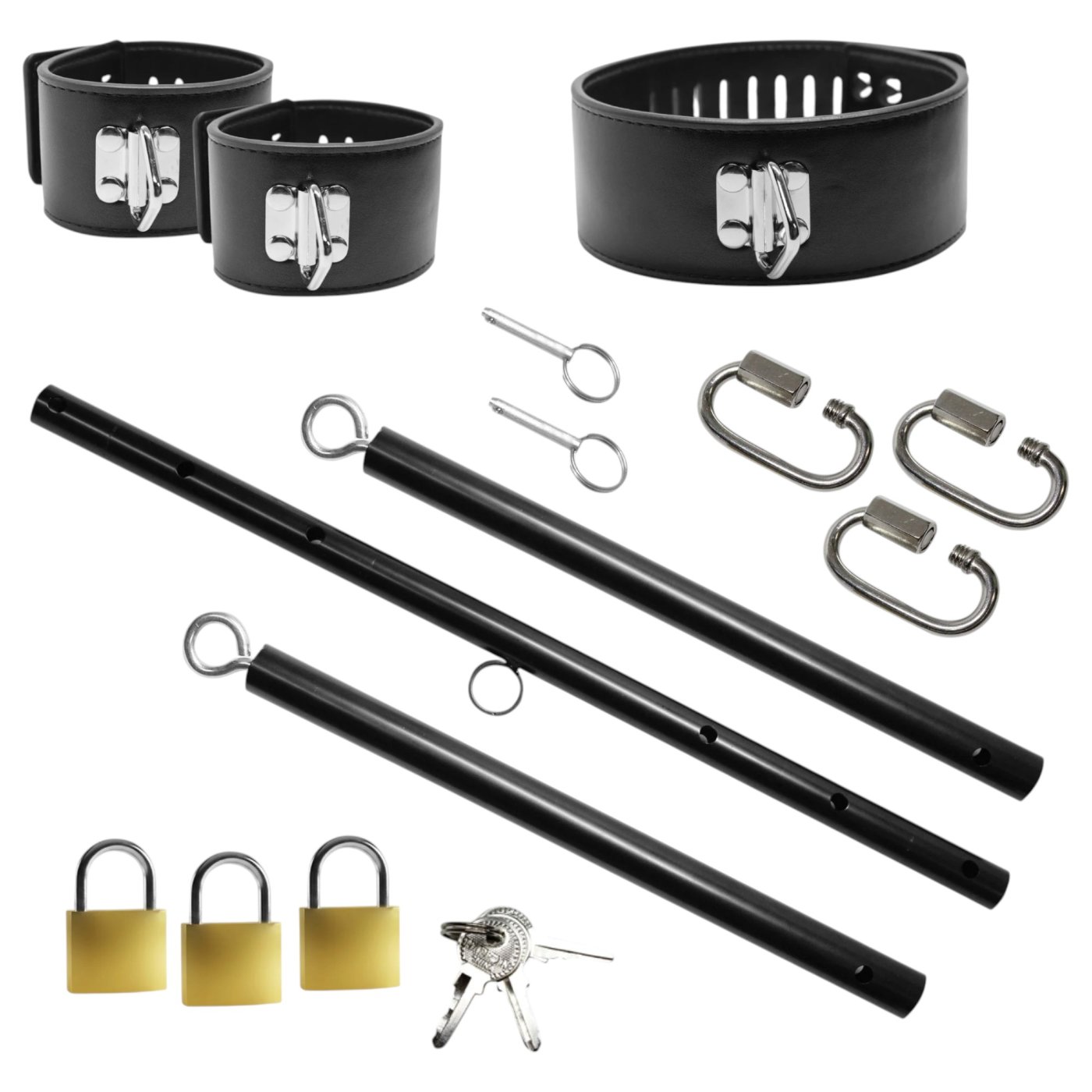 Master Series Dominion Spreader Bar with Collar and Wrist Cuffs