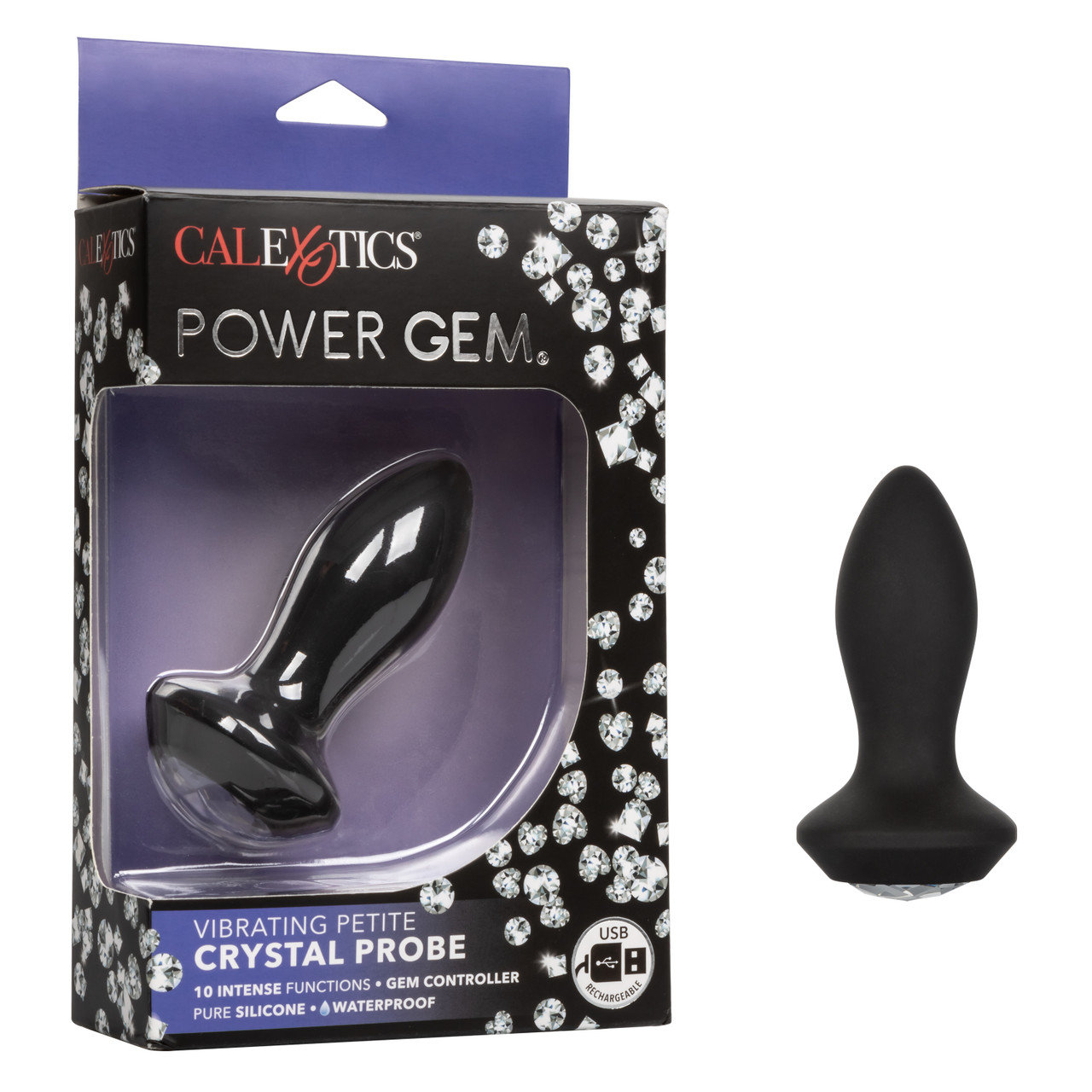 CalExotics Power Gem Vibrating Petite Crystal Probe 2.75 Inch