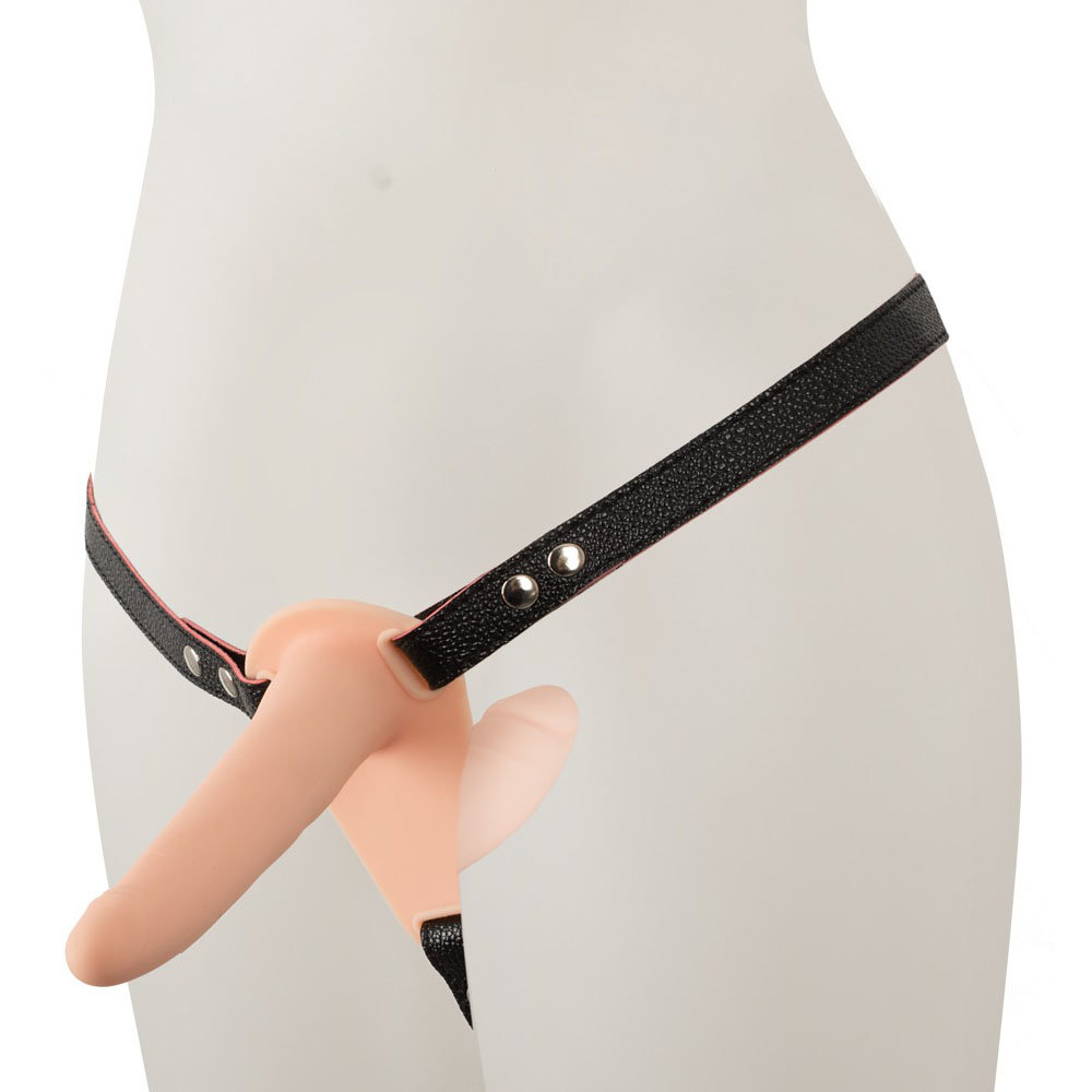 Soft Touch Silicone Rechargeable Vibrating Double Strap-On