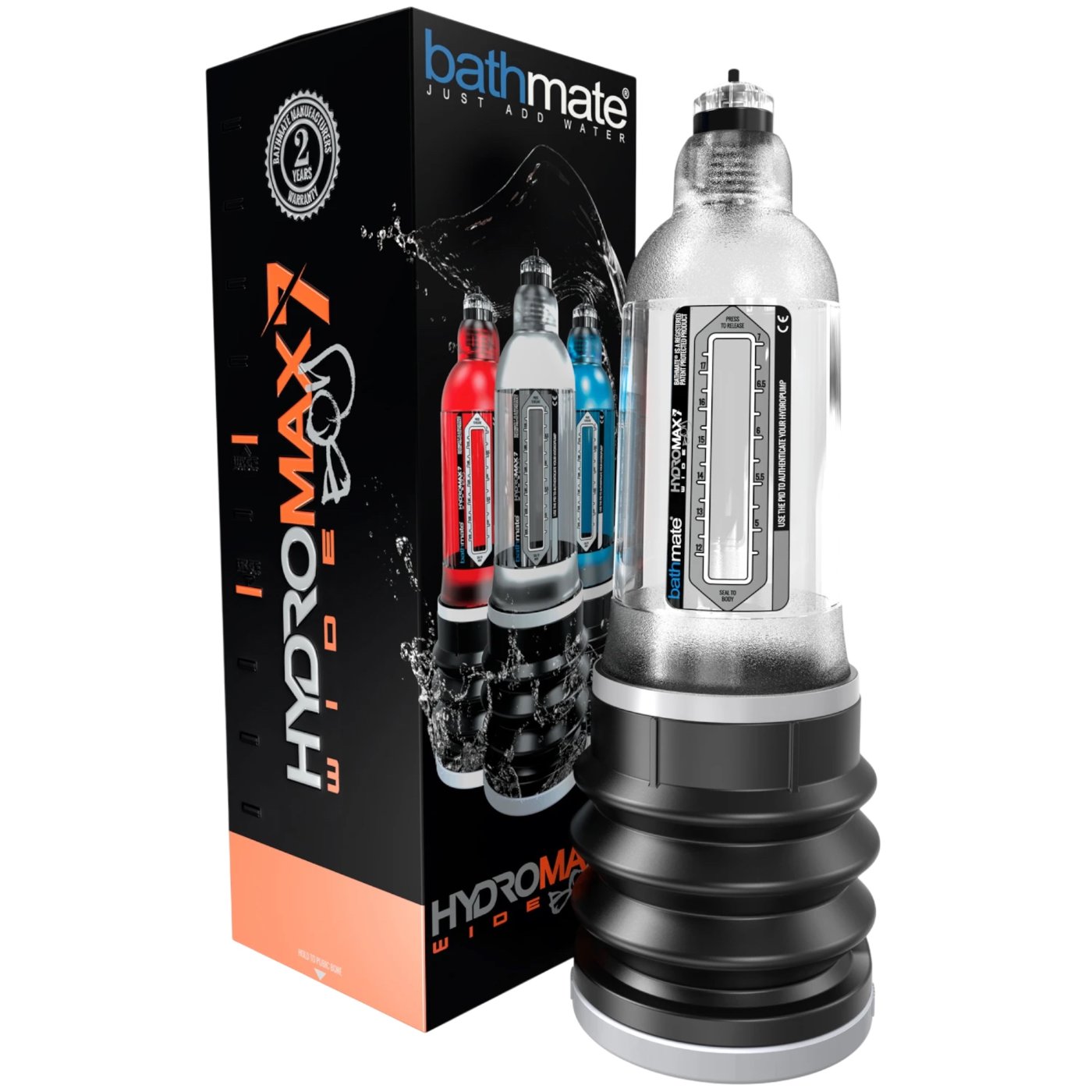 Bathmate Hydromax7 Wideboy Penis Pump Clear 5-7 Inches