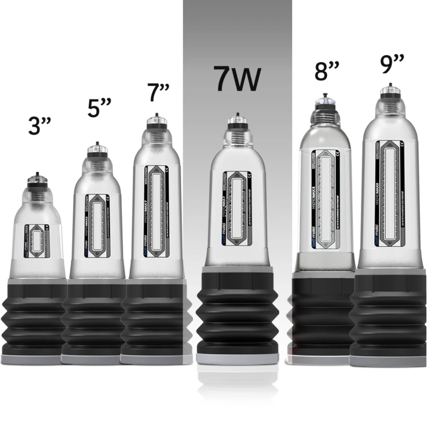 Bathmate Hydromax7 Wideboy Penis Pump Clear 5-7 Inches