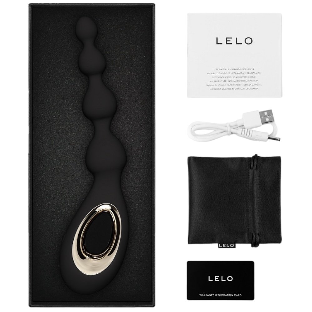 Lelo Soraya Anal Beads Vibrating Butt Plug Black