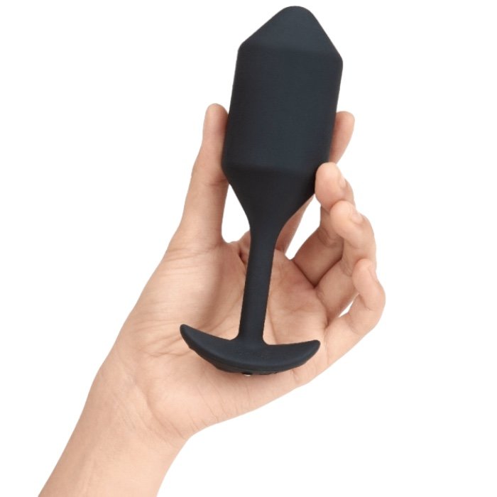 b-Vibe Vibrating Snug Plug 4 XL Rechargeable Weighted Silicone Butt Plug 5.3 Inch