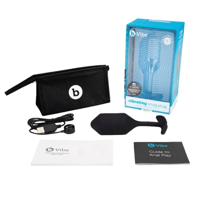 b-Vibe Vibrating Snug Plug 4 XL Rechargeable Weighted Silicone Butt Plug 5.3 Inch