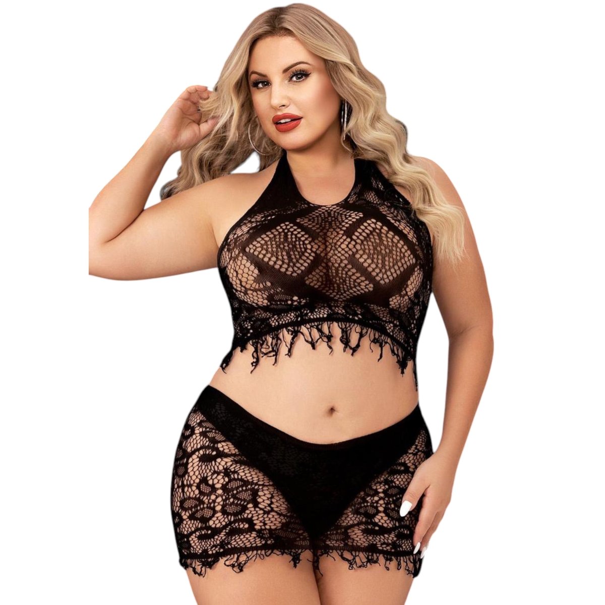 Lapdance 2-Piece Dolly Crop Top and Skirt Set Queen
