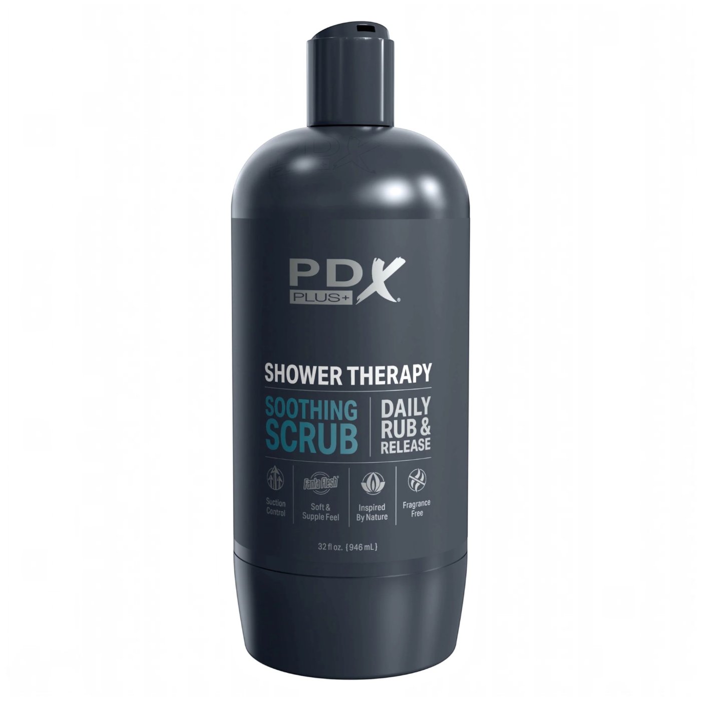 PDX Plus Shower Therapy Soothing Scrub Realistic Vagina Masturbator