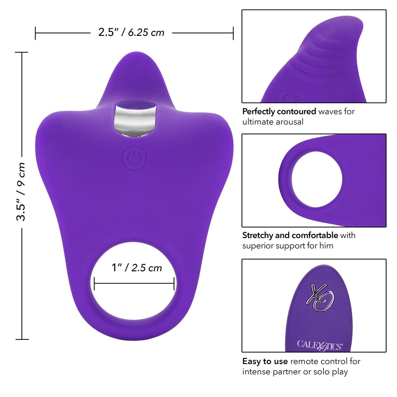 CalExotics Silicone Remote Orgasm Cock Ring