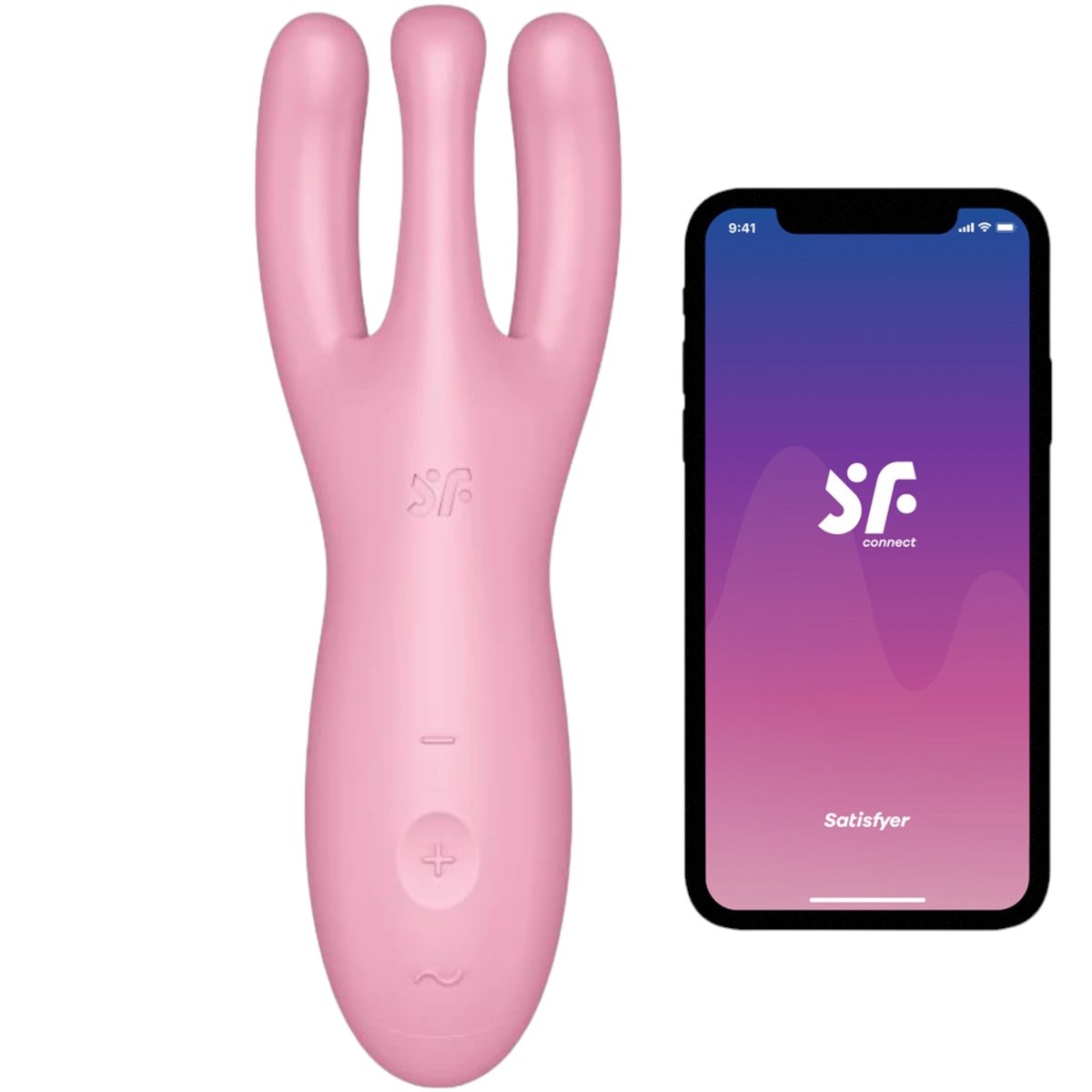 Satisfyer Threesome 4 App Controlled Waterproof Vibrator Pink