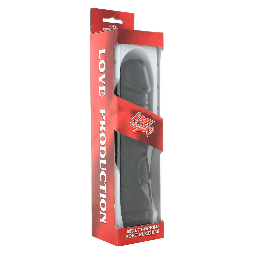 Seven Creations Black Penis Vibrator 8 Inch