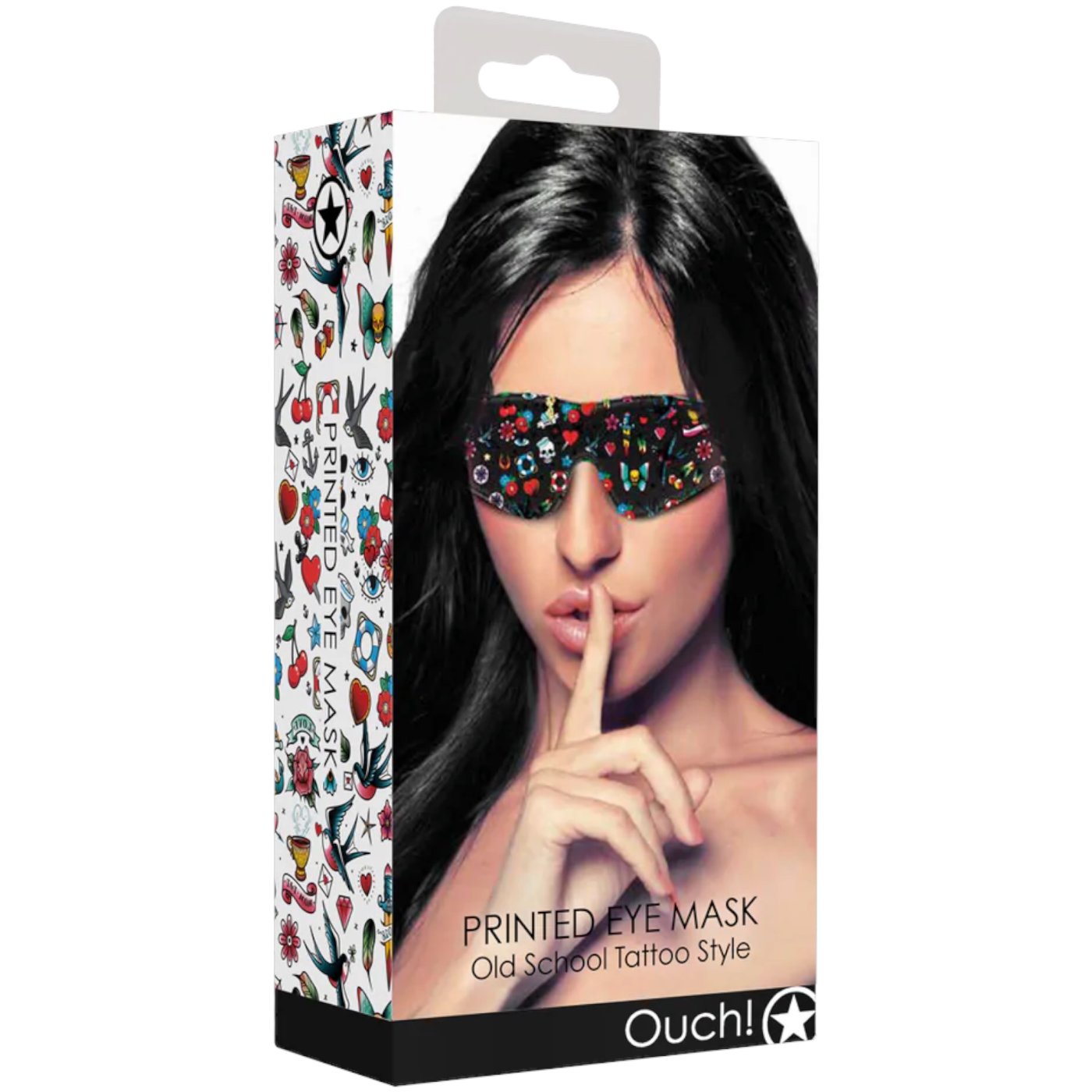 Ouch Old School Tattoo Printed Eye Mask