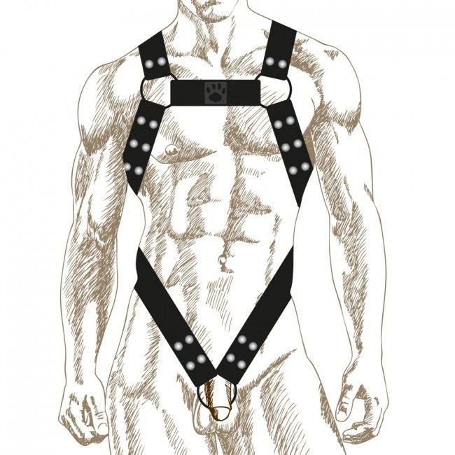Prowler RED Butch Leather Full Body Harness with Cock Ring
