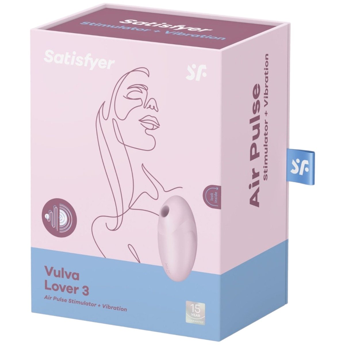 Satisfyer Vulva Lover 3 Rechargeable Air Pulse Clitoral Vibrator Pink