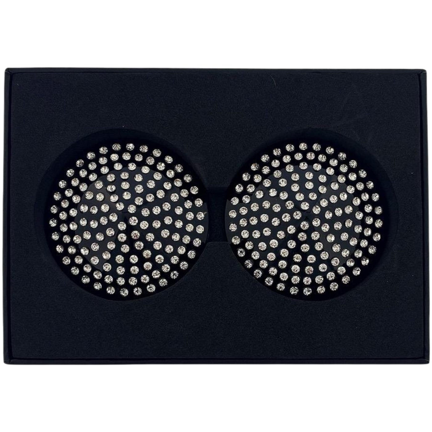 Guilty Pleasure Accents Glimmer Gaze Nipple Covers Pasties Black