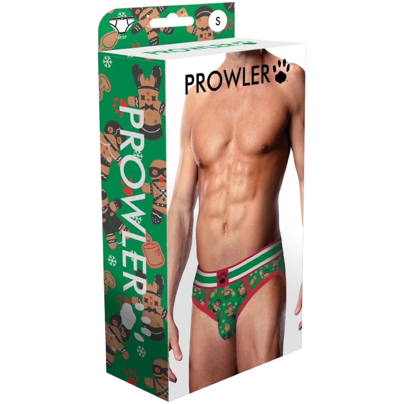 Prowler Gingerbread Brief Green Red