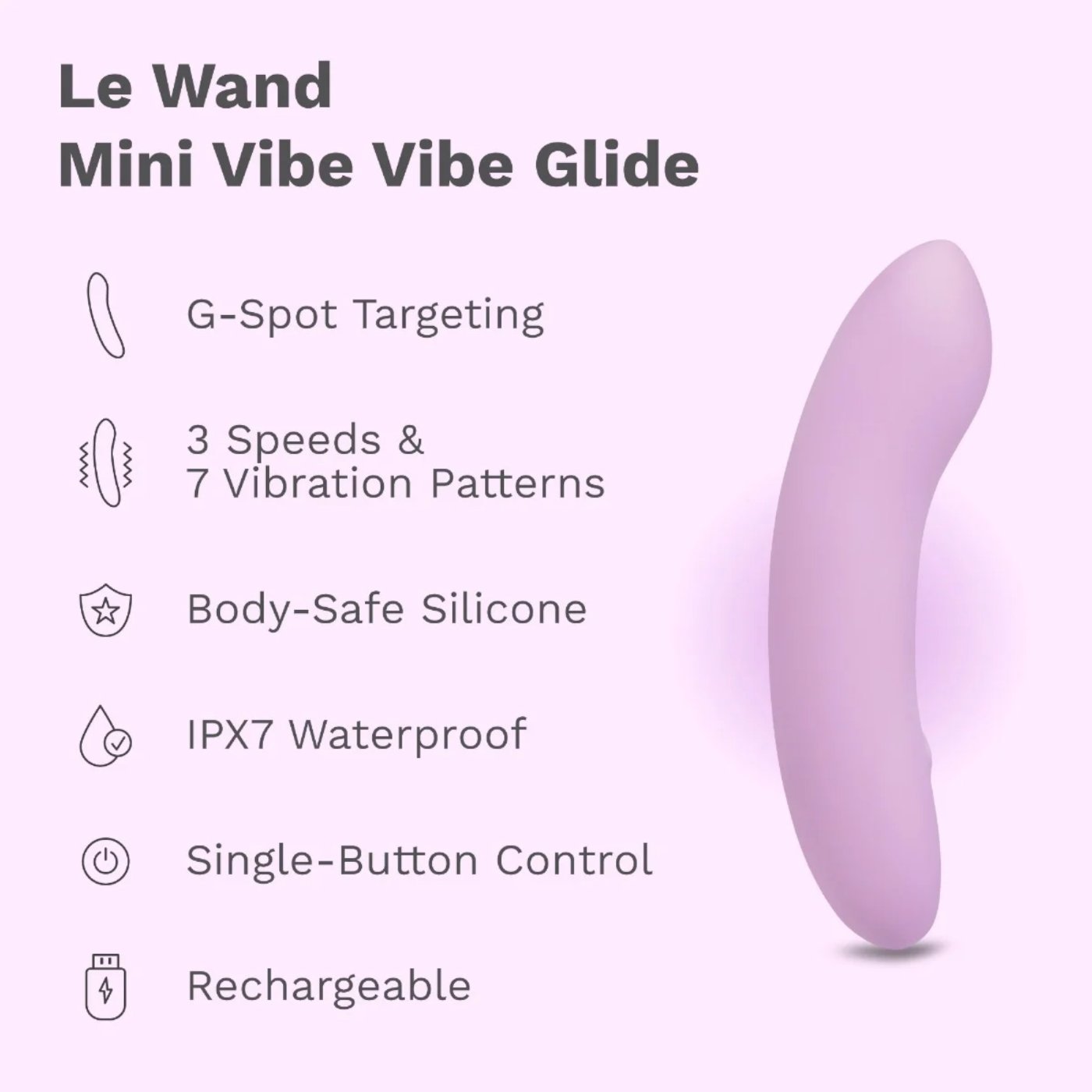 Le Wand Mini Vibe Glide Rechargeable G Spot Vibrator