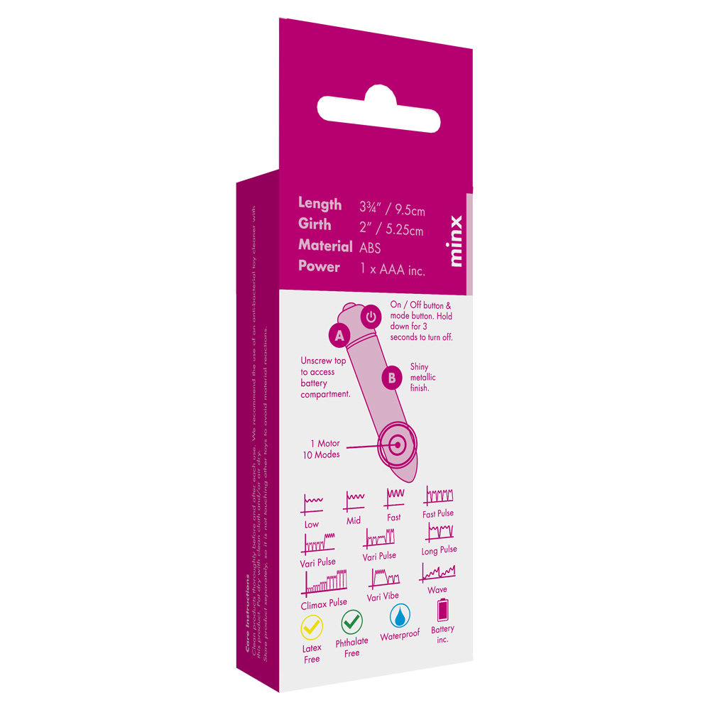 Minx Blossom 10 Mode Bullet Vibrator Silver