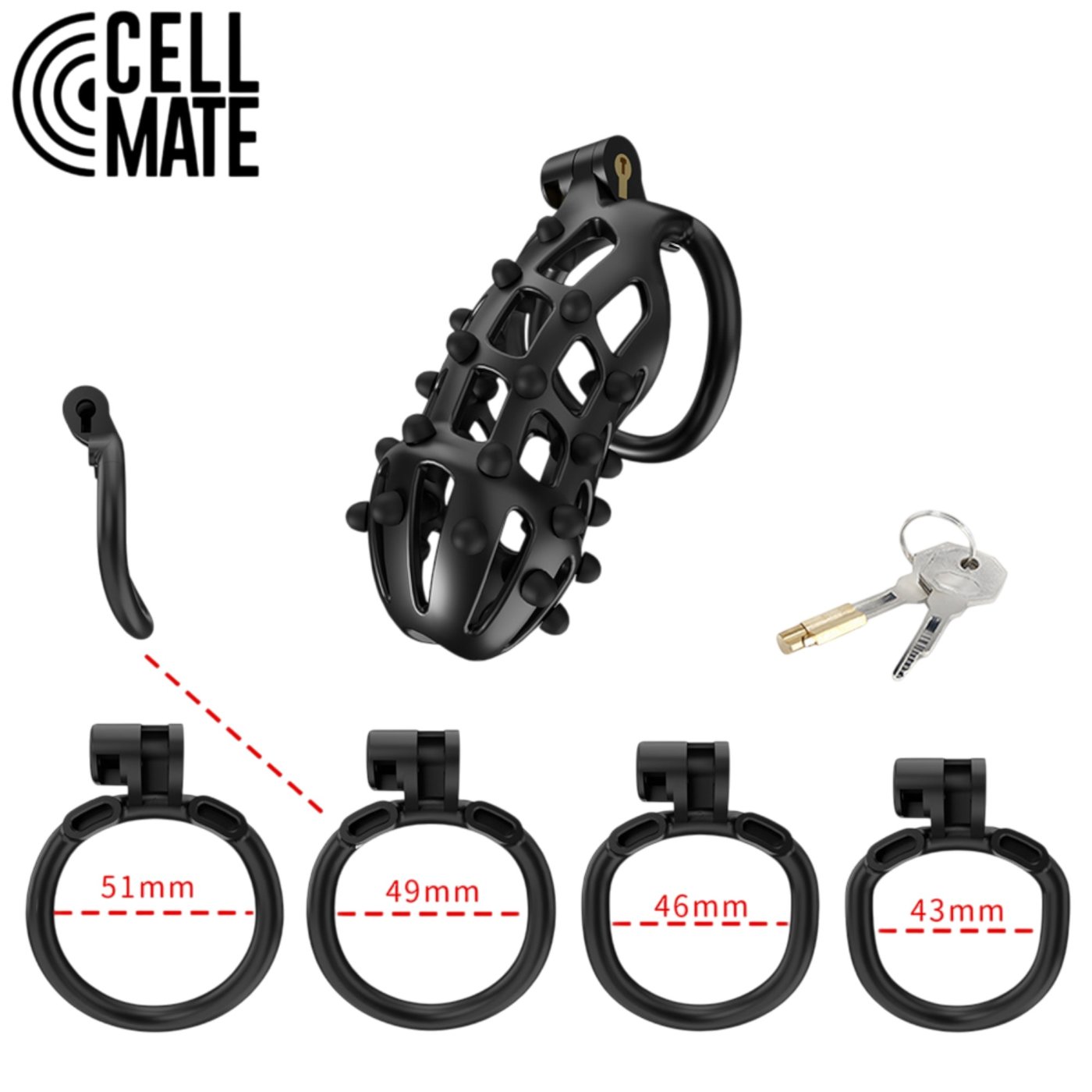 Cellmate FlexiSpike Chastity Cage Size 4