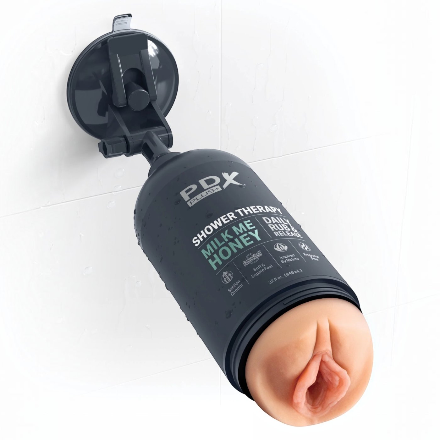 PDX Plus Shower Therapy Milk Me Honey Realistic Vagina Masturbator