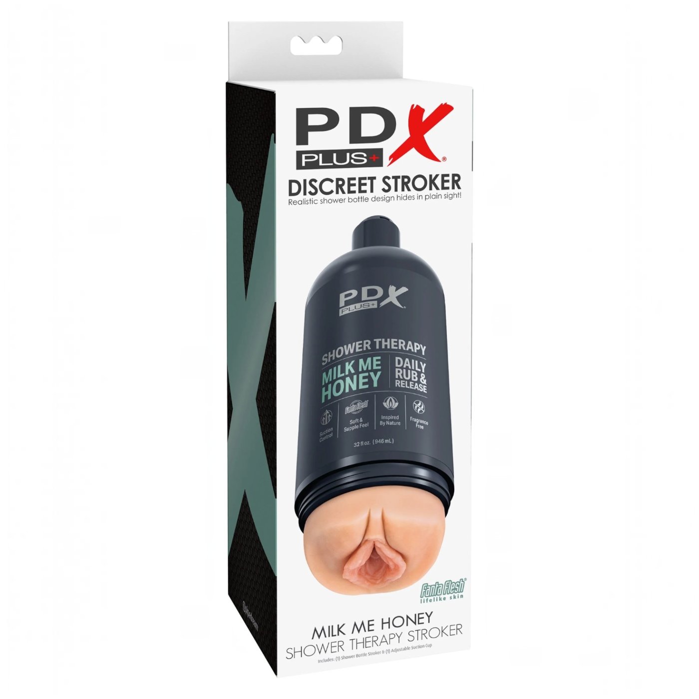 PDX Plus Shower Therapy Milk Me Honey Realistic Vagina Masturbator