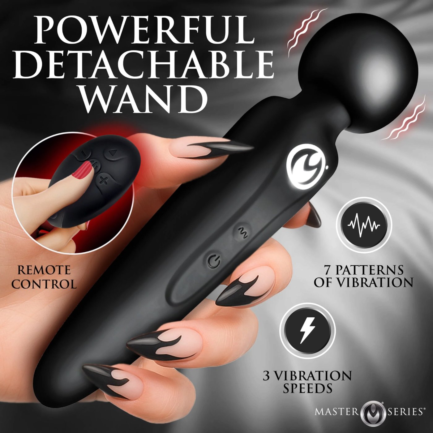 Master Series Thunderstick Wand Vibrator with Thigh Strap