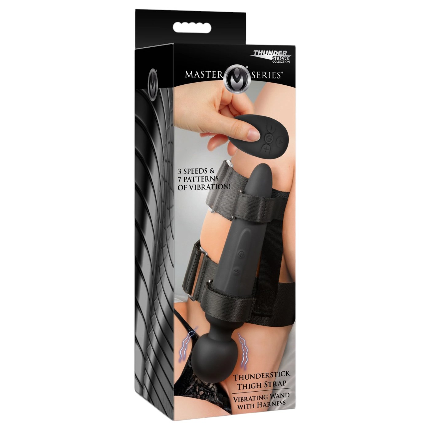 Master Series Thunderstick Wand Vibrator with Thigh Strap